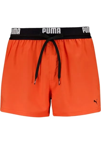 Купальные шорты PUMA с принтом на поясе, цвет Chili Pepper