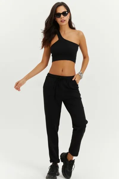 Женские черные брюки с карманами на эластичной резинке на талии Cool & Sexy, черный