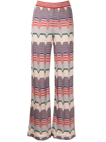 Missoni Pre-Owned расклешенные брюки с эффектом металлик