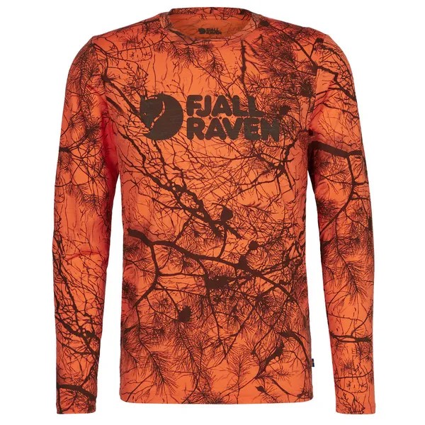 Лонгслив Fjällräven, цвет Orange Multi Camo