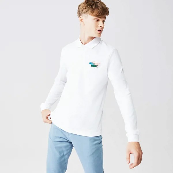 Мужское поло Lacoste с длинным рукавом