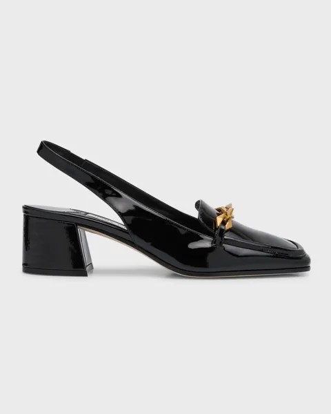 Лоферы с ремешком на пятке и цепочкой Diamond Tilda Jimmy Choo, цвет Black