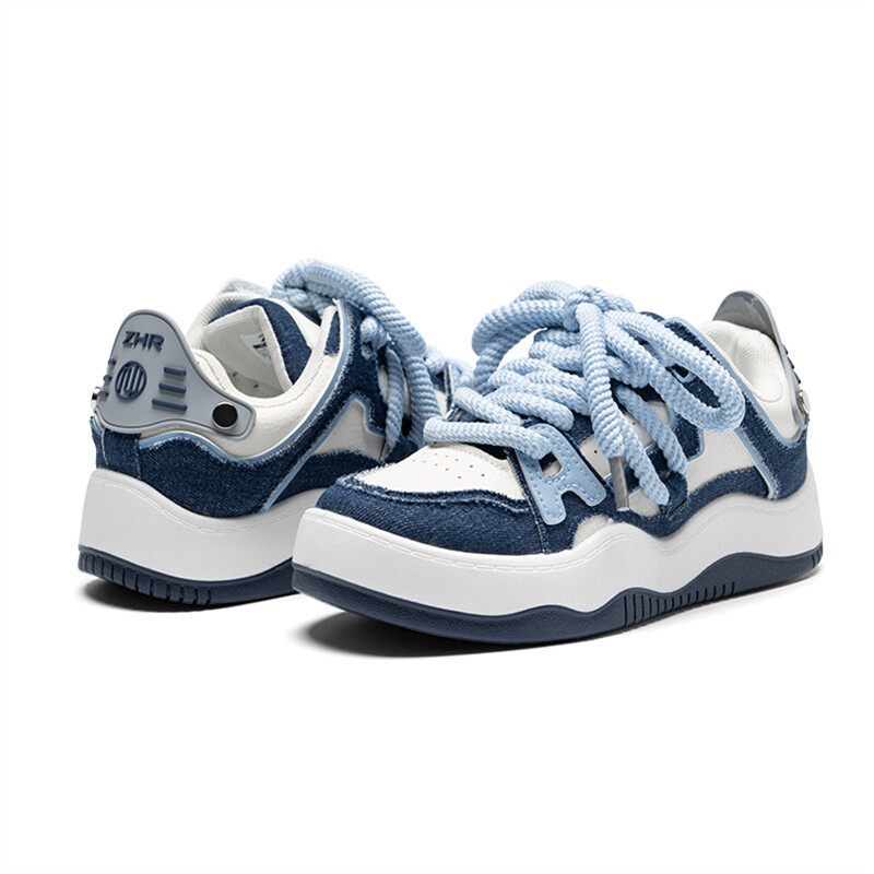 Кроссовки ZHR Skateboarding Shoes Unisex Low-top, бежевый/синий