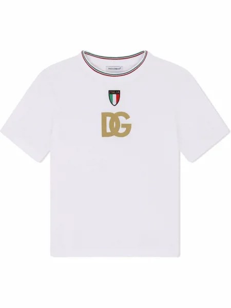 Dolce & Gabbana Kids футболка Italy с логотипом