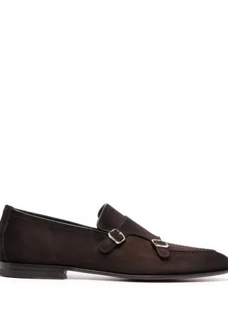 Santoni туфли монки с пряжками