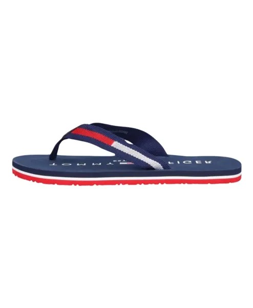 Подростковые тапочки, стильные легкие босоножки. Tommy Hilfiger, синий