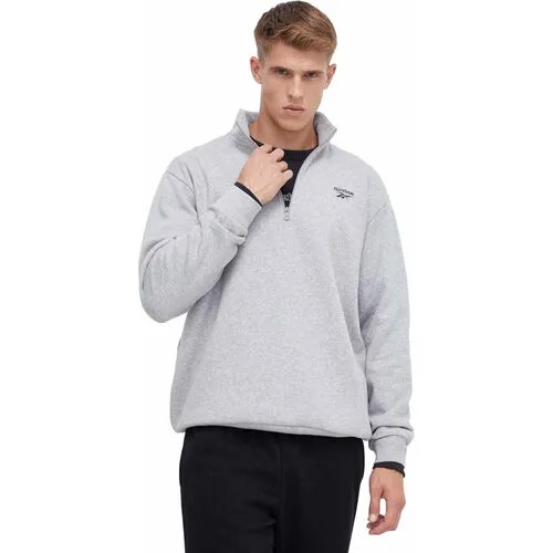 Свитшот Reebok Reebok Identity Fleece Quarter Zip Pullover, размер XL, серый