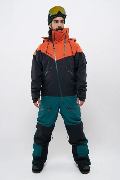 Комбинезон для сноуборда мужской COOL ZONE Kite Рыжий-Черный-Болотный