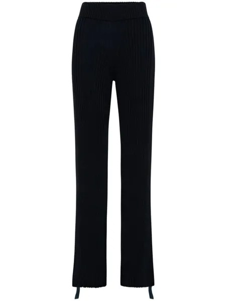 Брюки в рубчик со сборками Dion Lee, черный