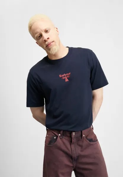 Футболка с принтом SHADWORTH TEE Barbour, темный индиго
