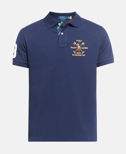 Рубашка-поло из пике Polo Ralph Lauren, темно-синий