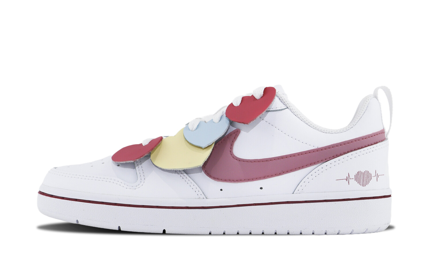 Кроссовки Nike Court Borough Skateboarding Shoes Women's Low-top White/pink, розовый