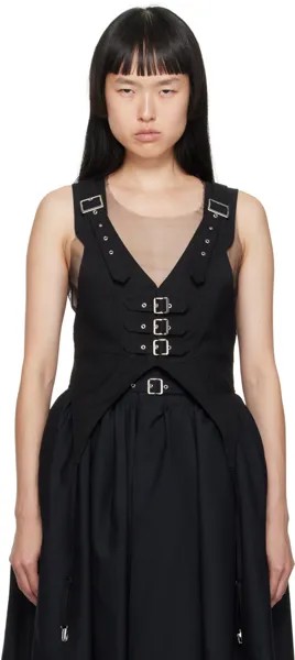Черный топ Noir Kei Ninomiya с пряжкой