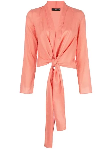 VOZ long-sleeve wrap top