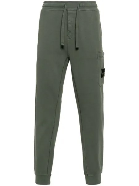 Stone Island спортивные брюки с нашивкой Compass, зеленый