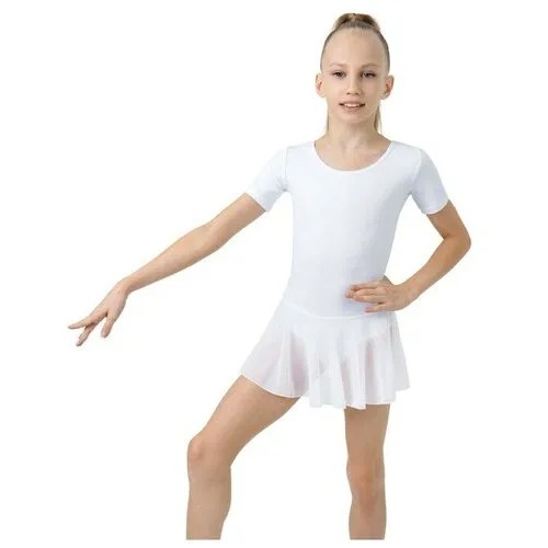 Купальник гимнастический Grace Dance, размер 30, белый