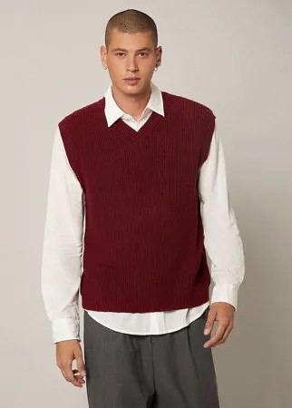 Мужской свитер-жилет с v-образным воротником