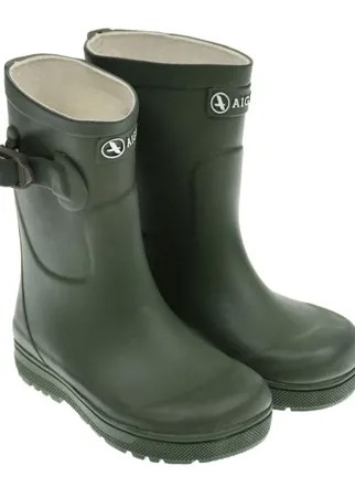 Зеленые резиновые сапоги AIGLE детские