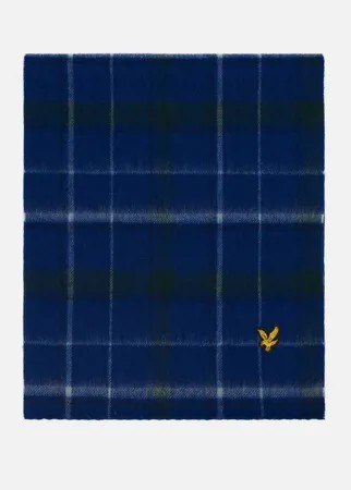 Шарф Lyle & Scott Tartan Lambswool Scarf, цвет синий