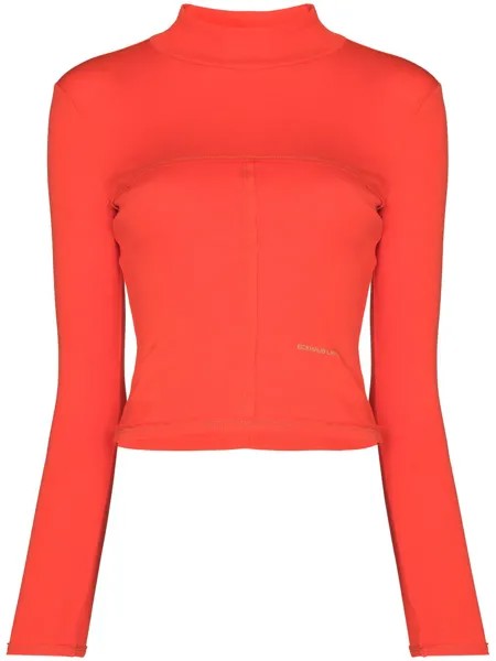 Eckhaus Latta топ с воротником-стойкой