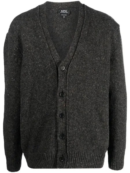 A.P.C. шерстяной кардиган Teophile, серый