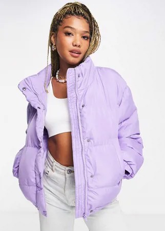 Фиолетовый пуховик в стиле oversized из переработанных материалов ASOS DESIGN-Фиолетовый цвет