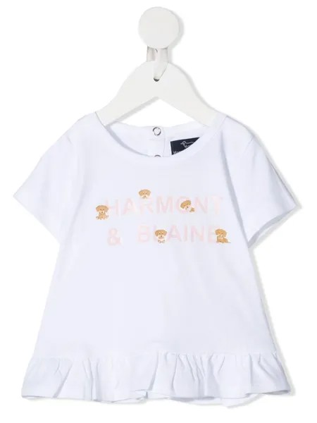Harmont & Blaine Junior футболка с графичным принтом и оборками