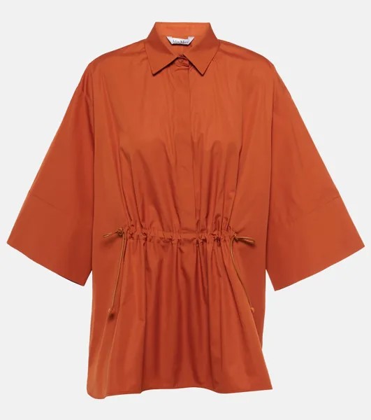 Рубашка march из хлопкового поплина Max Mara, оранжевый