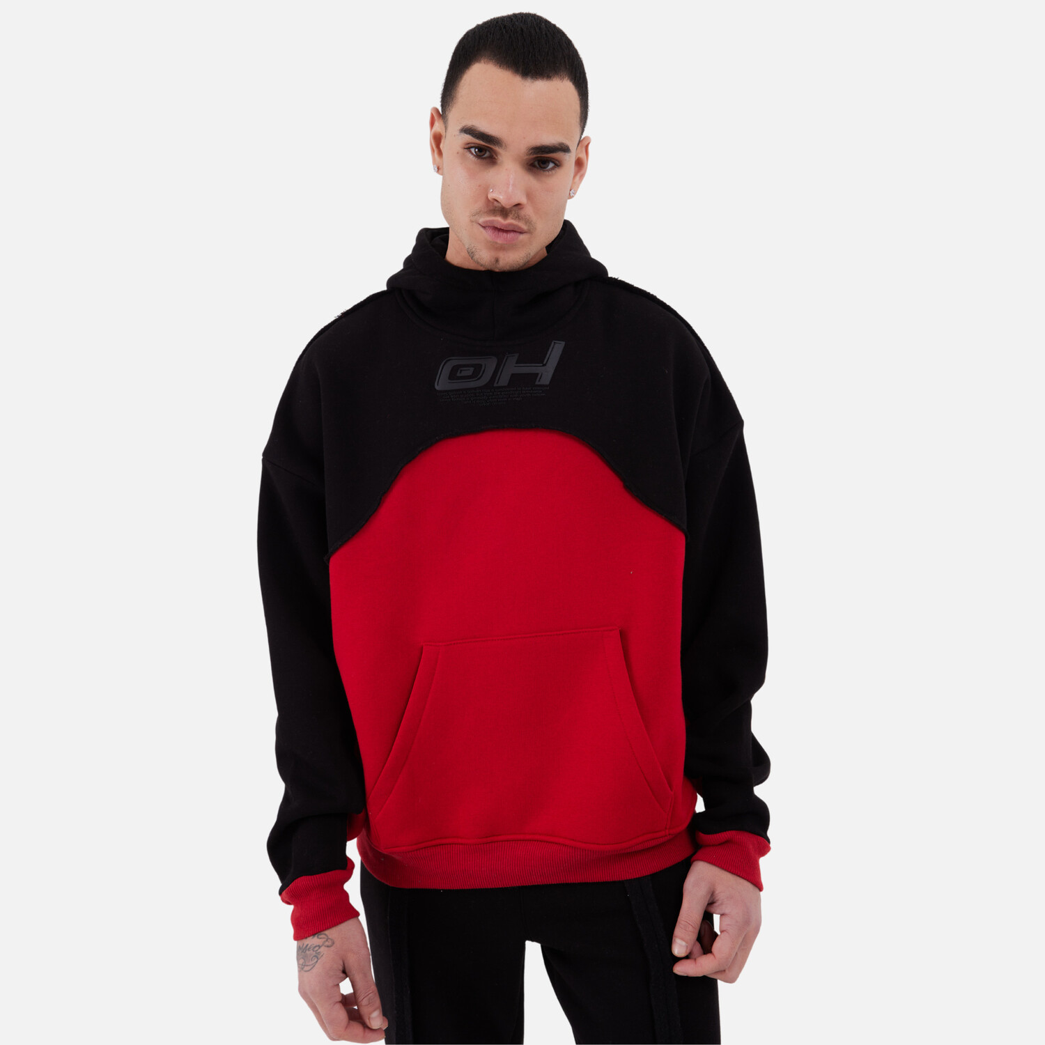 Толстовка Ossy Homer Hoodie Kapuzenpullover Unisex Oversize, красный