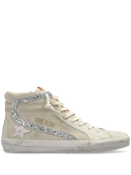 Golden Goose высокие кеды Slide, нейтральный цвет