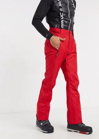 Горнолыжные брюки красного цвета чили с подтяжками Surfanic Comrade 10K-10K-Красный