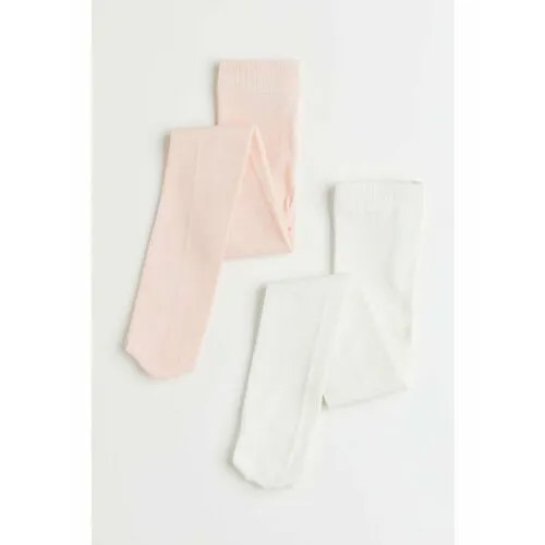 Колготки H&M, 2 шт., размер 122/128, розовый, белый