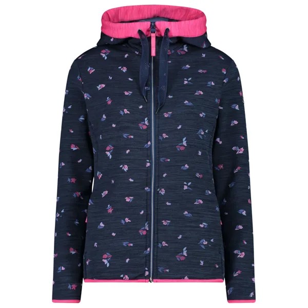Флисовая жилетка Cmp Women's Printed Stretch Fix Hood, цвет Blue Melange