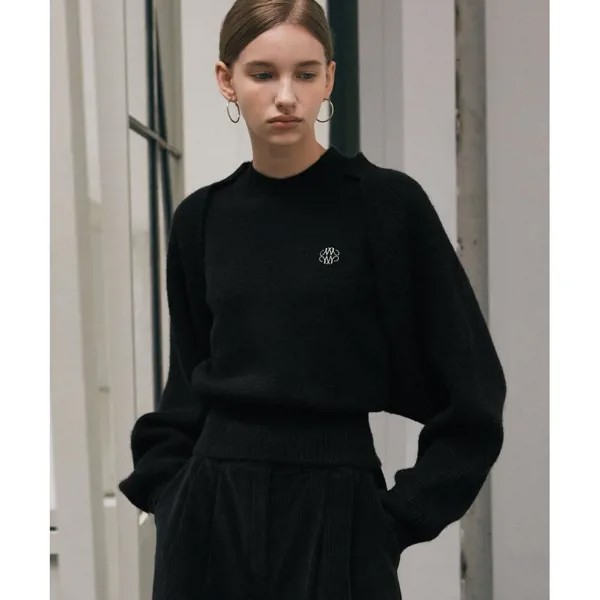 NICK&NICOLE NICOLE BOLERO KNIT SET UP_BLACK
