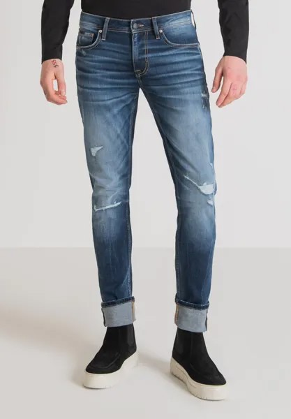 Джинсы приталенного кроя PAUL SUPER IN STRETCH With MEDIUM WASH Antony Morato, цвет blue denim