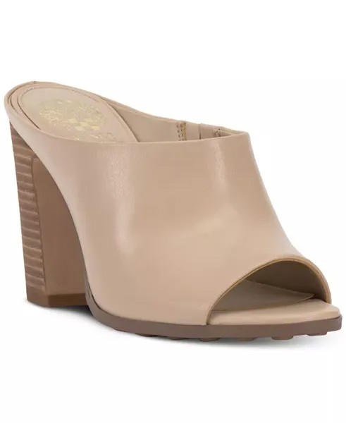 Женские мюли Brianda на открытом каблуке с открытым носком Vince Camuto, бежевый