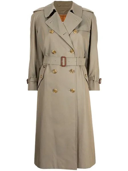 Burberry Pre-Owned двубортный тренч 1990-х годов