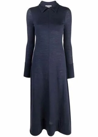 Jil Sander платье с воротником поло на молнии