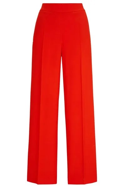 Брюки Hugo Boss Relaxed Fit High Waisted, оранжевый