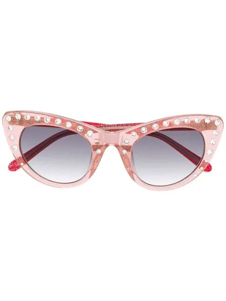 Nº21 солнцезащитные очки в оправе 'кошачий глаз' с кристаллами