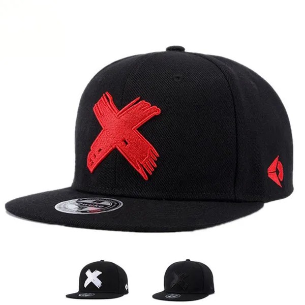 Высокое качество Мужчины и женщины Snapback caps X вышивка плоские поля бейсболка молодежь хип-хоп шапки шляпы