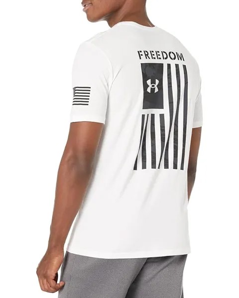 Футболка Under Armour New Freedom Flag Camo T-Shirt, цвет White Black