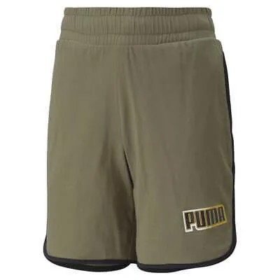 Puma Alpha Retro Shorts Молодежные мальчики Зеленые повседневные спортивные штаны 84729532