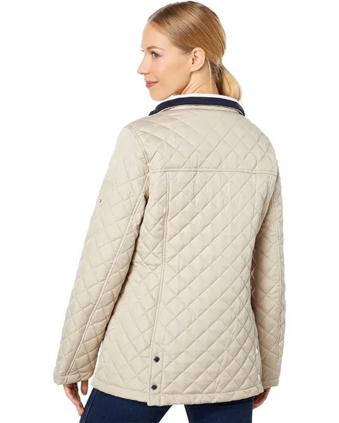 Куртка Tommy Hilfiger Global Knit Trim Diamond Quilt Jacket, цвет Chino