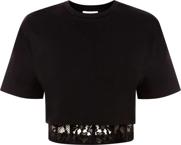 Футболка Alexander McQueen Corset T-Shirt 'Black', черный