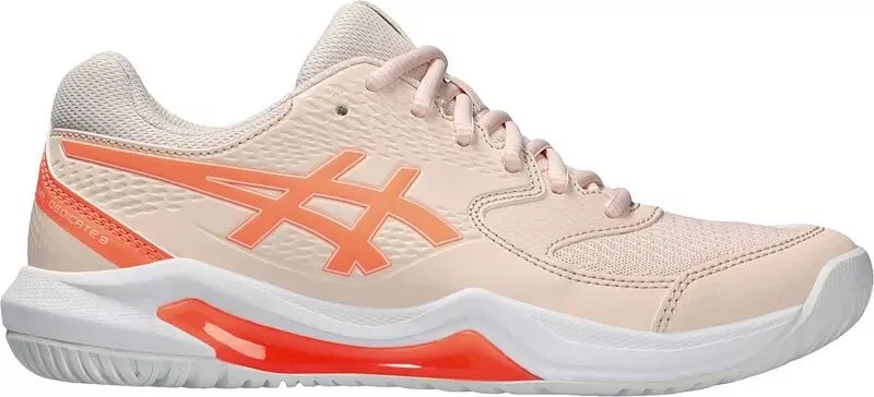 Женские теннисные туфли Asics Gel-Dedicate 8, белый/коралловый