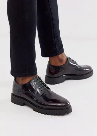 Бордовые блестящие дерби WALK London - sean-Красный
