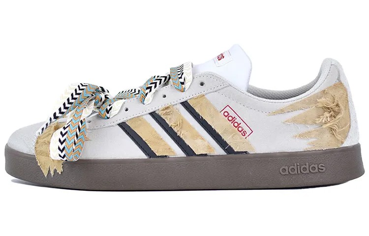 Кроссовки adidas neo Vl Court Skateboarding Shoes Unisex Low-top Khaki/White/Grey/Brown, хаки