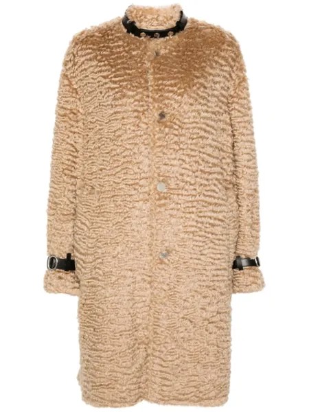 Jil Sander фактурное пальто, нейтральный цвет