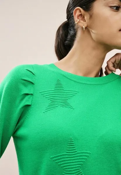 Вязаный свитер CREW NECK EMBROIDERED TALL REGULAR FIT Next, зеленый